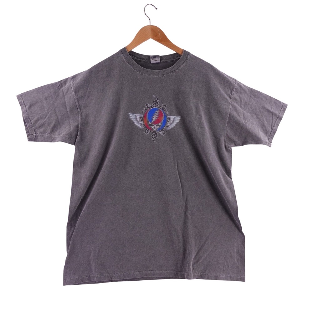 Vintage Authentic Pigment Grateful Dead Steal Your Face Men XL Gray Garment Dyed